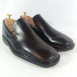 Bally Leather Slip-On Plain Toe Loafers Mens 6.5E